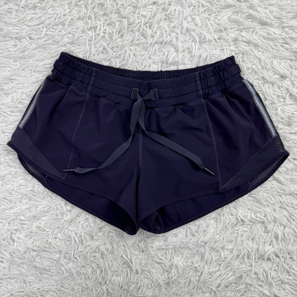 Lululemon Shorts Womens 6 Purple Hotty Hot HighRise Lined Short 2.5" Running Gym